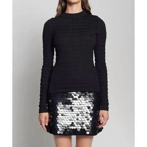 NEW ELEVEN SIX clara mockneck sweater in black